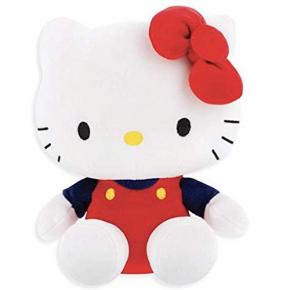 Hello Kitty 红蝴蝶结红色工装裤毛绒玩具